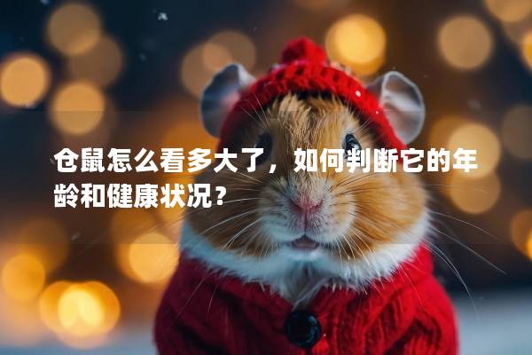 仓鼠怎么看多大了，如何判断它的年龄和健康状况？