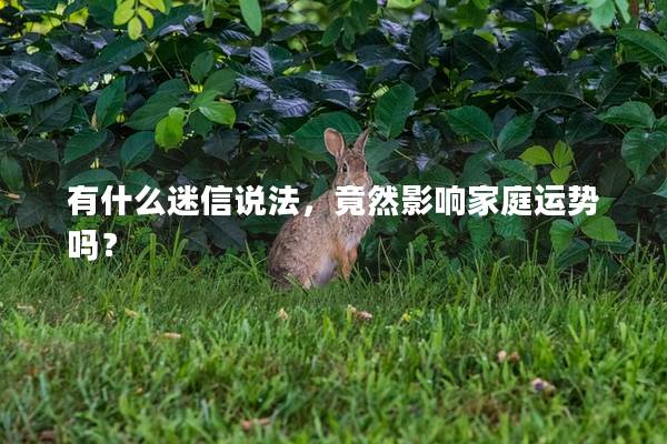 有什么迷信说法，竟然影响家庭运势吗？