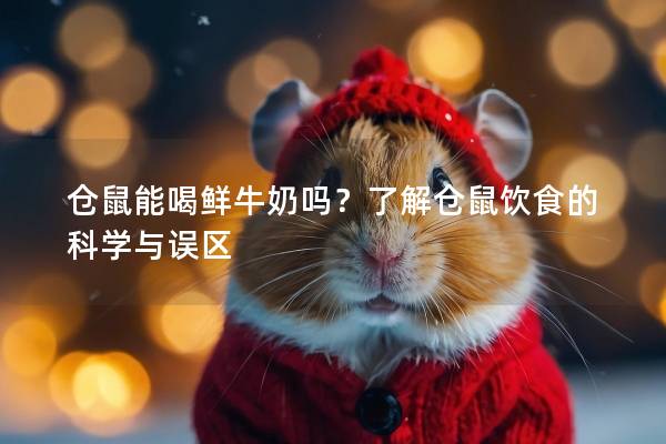 仓鼠能喝鲜牛奶吗？了解仓鼠饮食的科学与误区