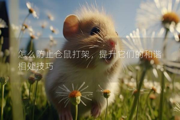 怎么防止仓鼠打架，提升它们的和谐相处技巧