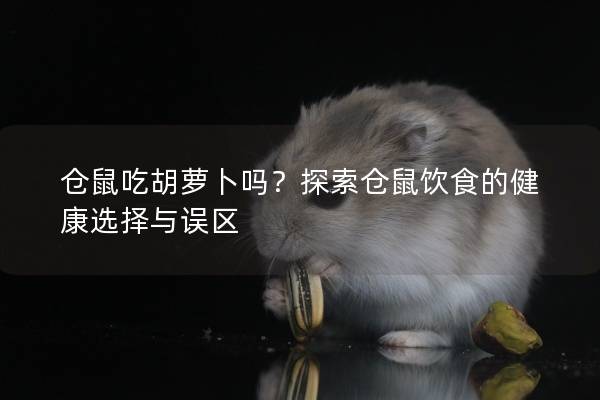 仓鼠吃胡萝卜吗？探索仓鼠饮食的健康选择与误区