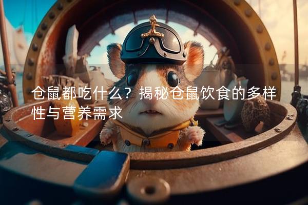 仓鼠都吃什么？揭秘仓鼠饮食的多样性与营养需求