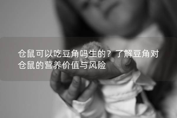 仓鼠可以吃豆角吗生的？了解豆角对仓鼠的营养价值与风险