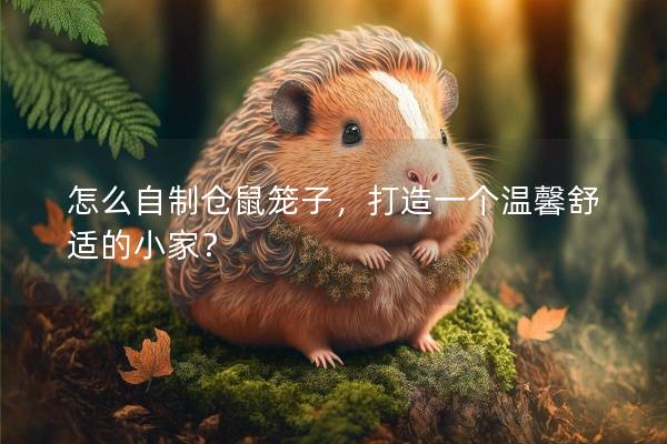 怎么自制仓鼠笼子，打造一个温馨舒适的小家？