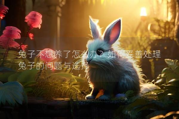兔子不想养了怎么办？如何妥善处理兔子的问题与选择
