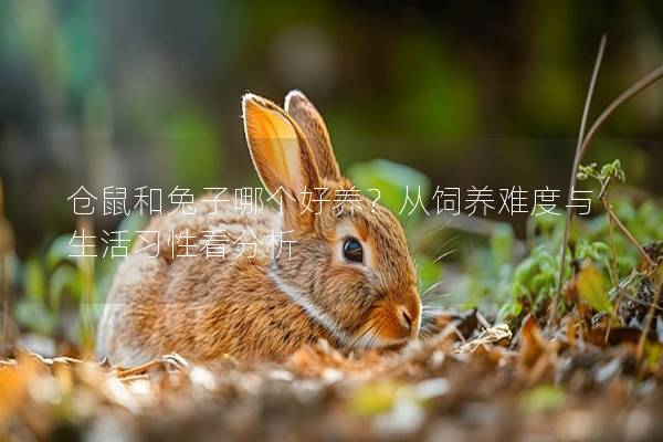 仓鼠和兔子哪个好养？从饲养难度与生活习性看分析